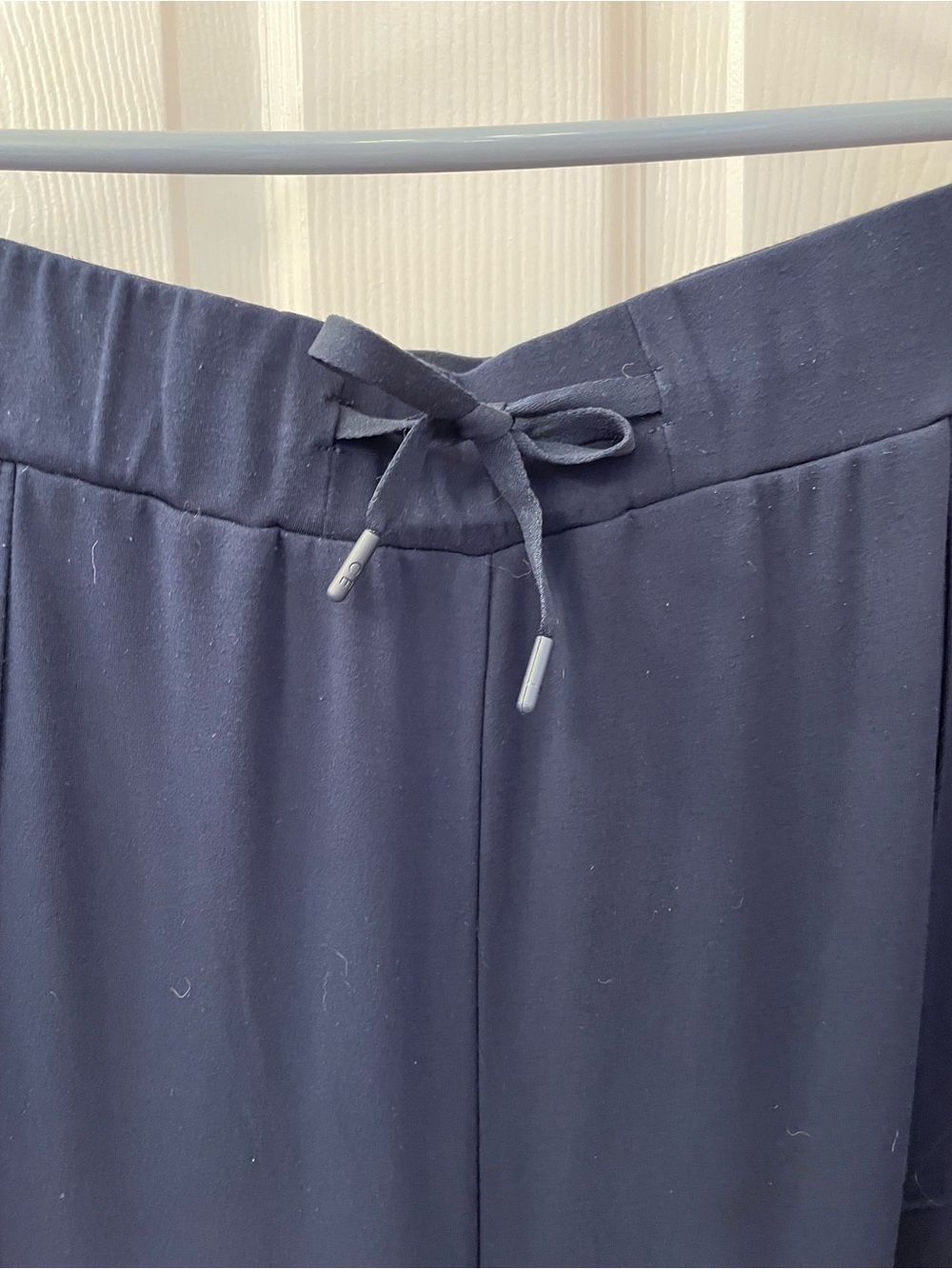 Cozy Earth Navy Bamboo Wide-Leg Drawstring Pants - Picture 5 of 6